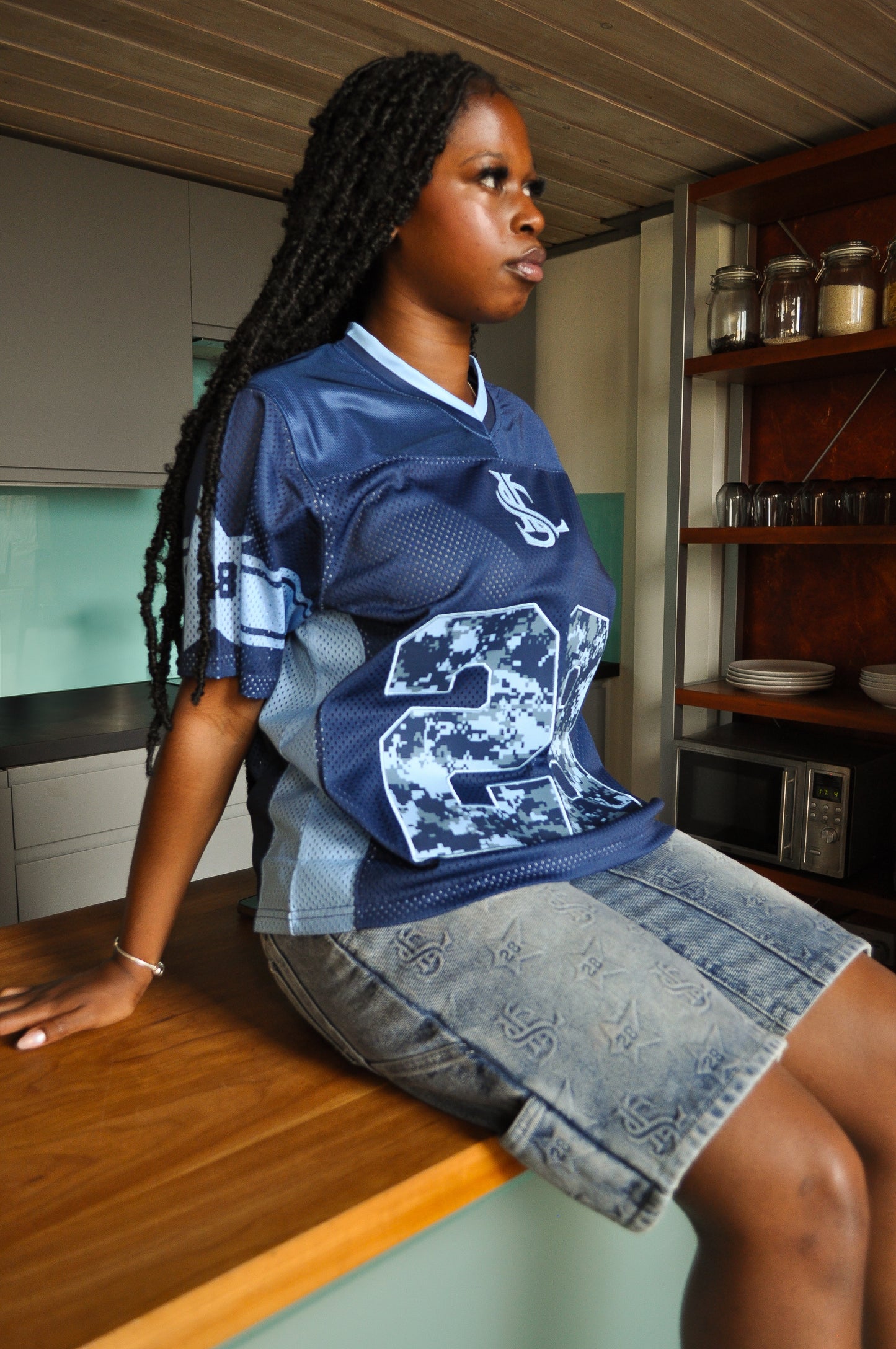 "Camo 28" Navy Jersey
