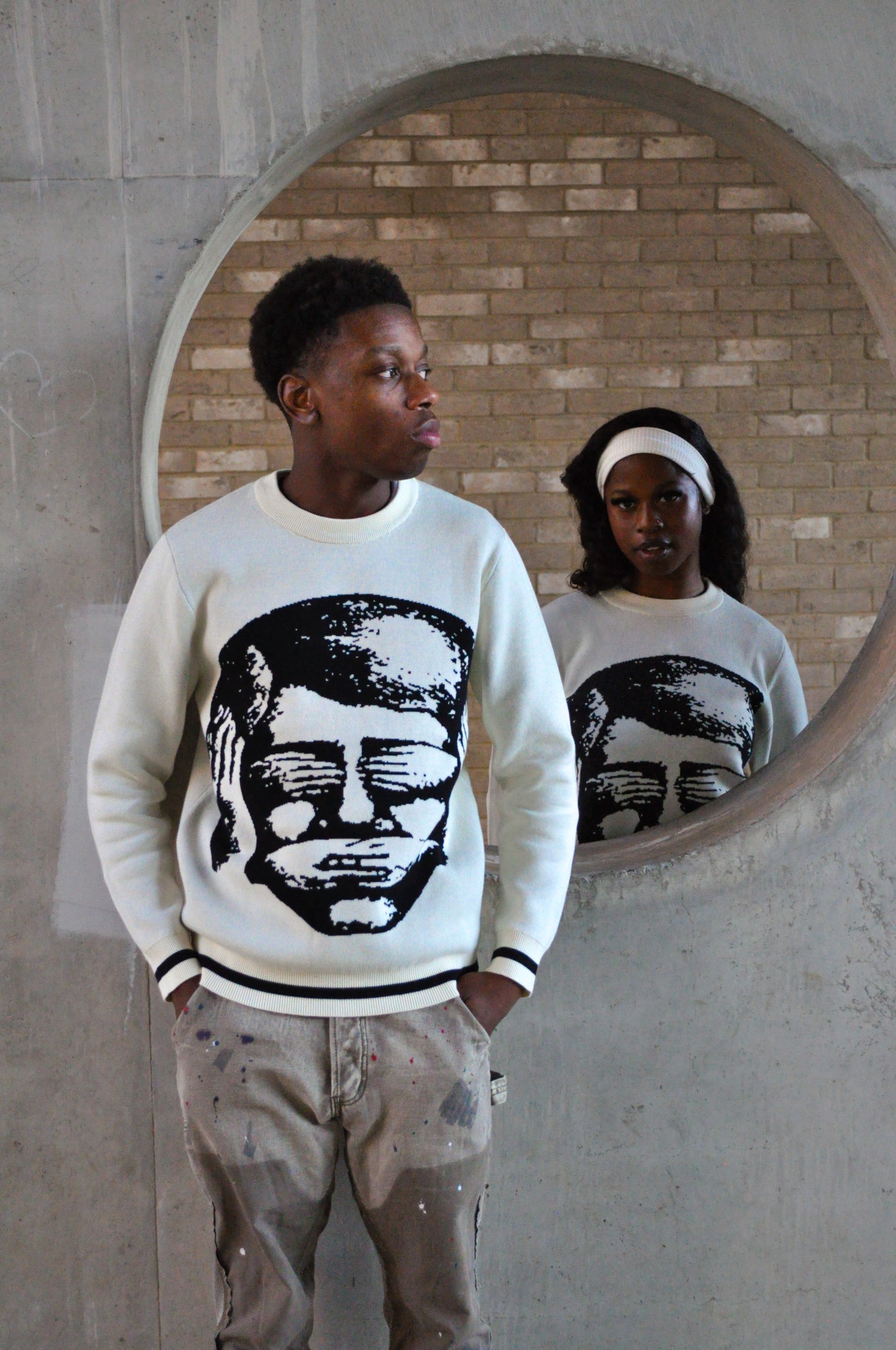 "Block out the noise" Cream Jumper