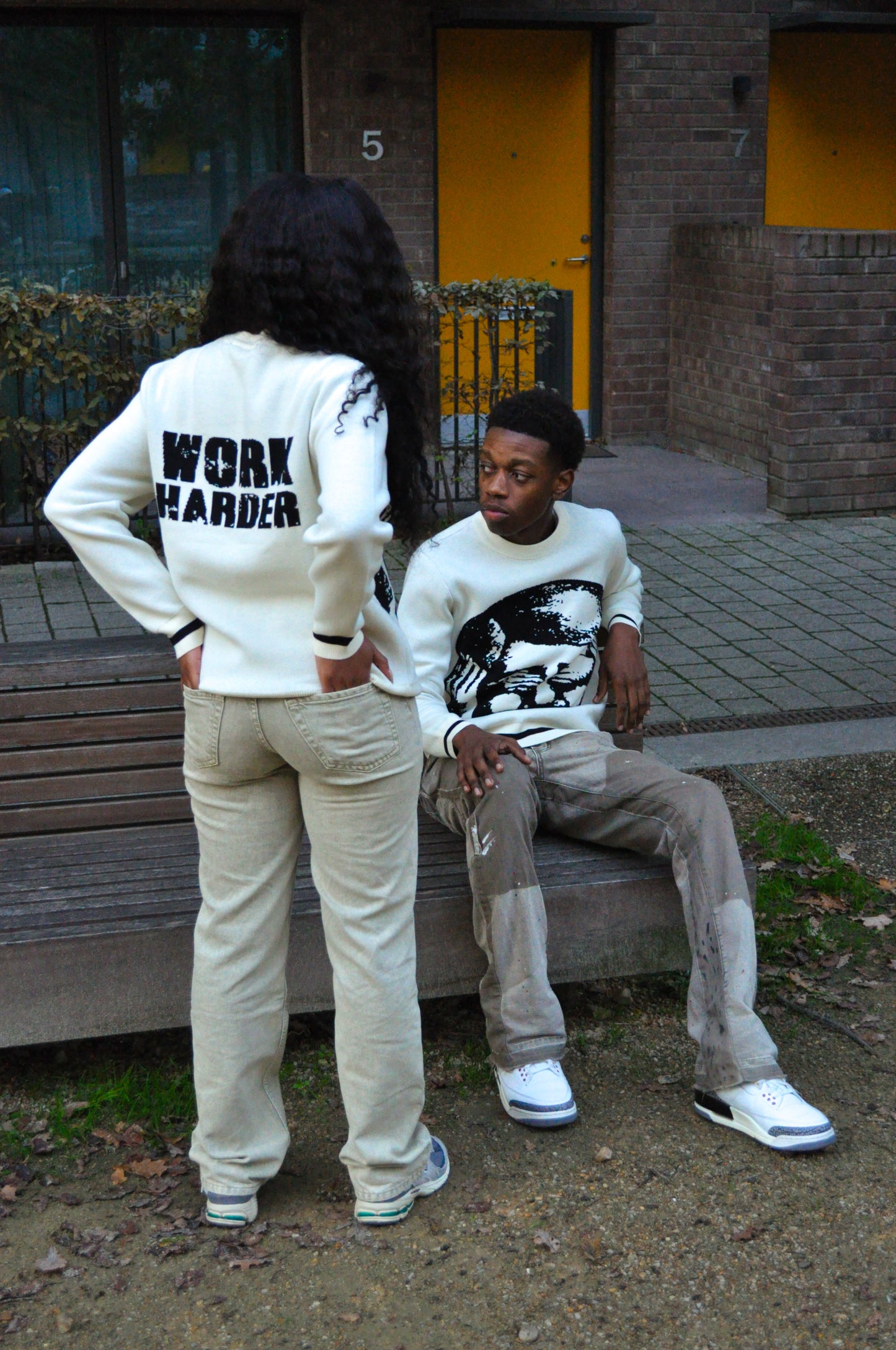 "Block out the noise" Cream Jumper