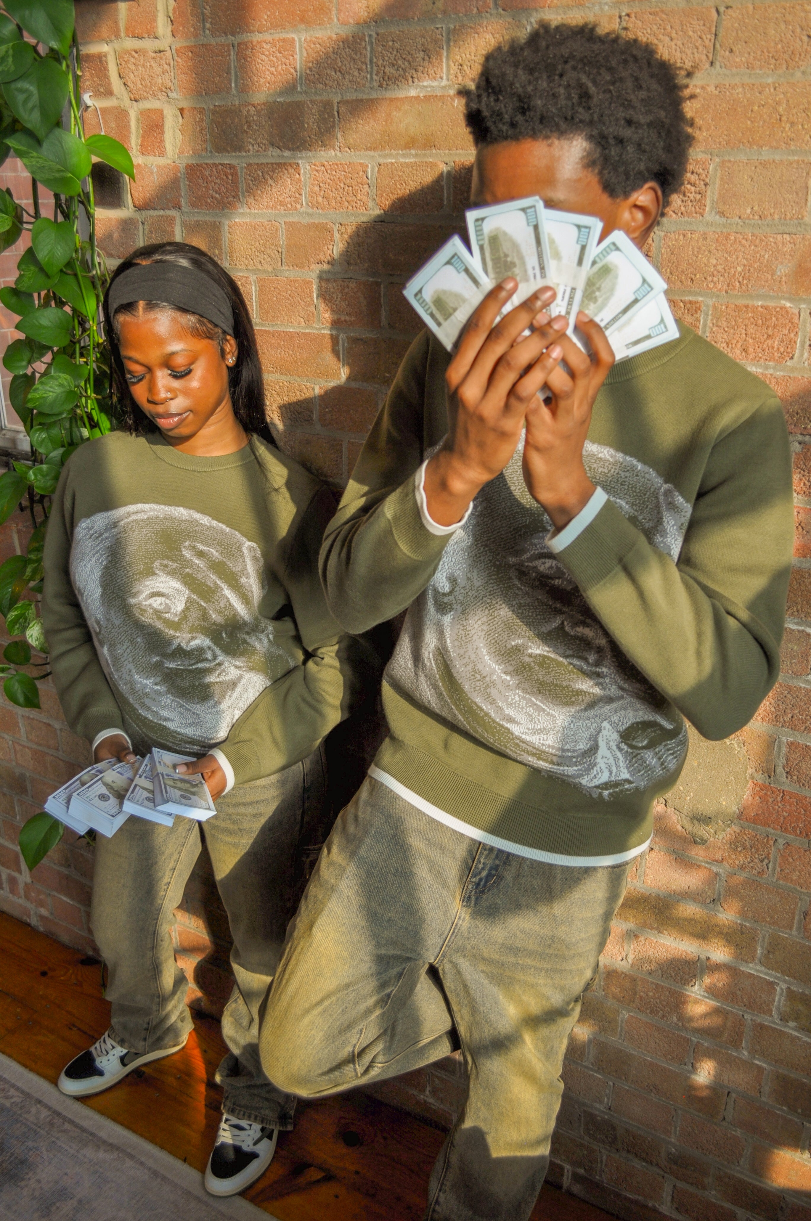 "Benjamin" Olive Jumper