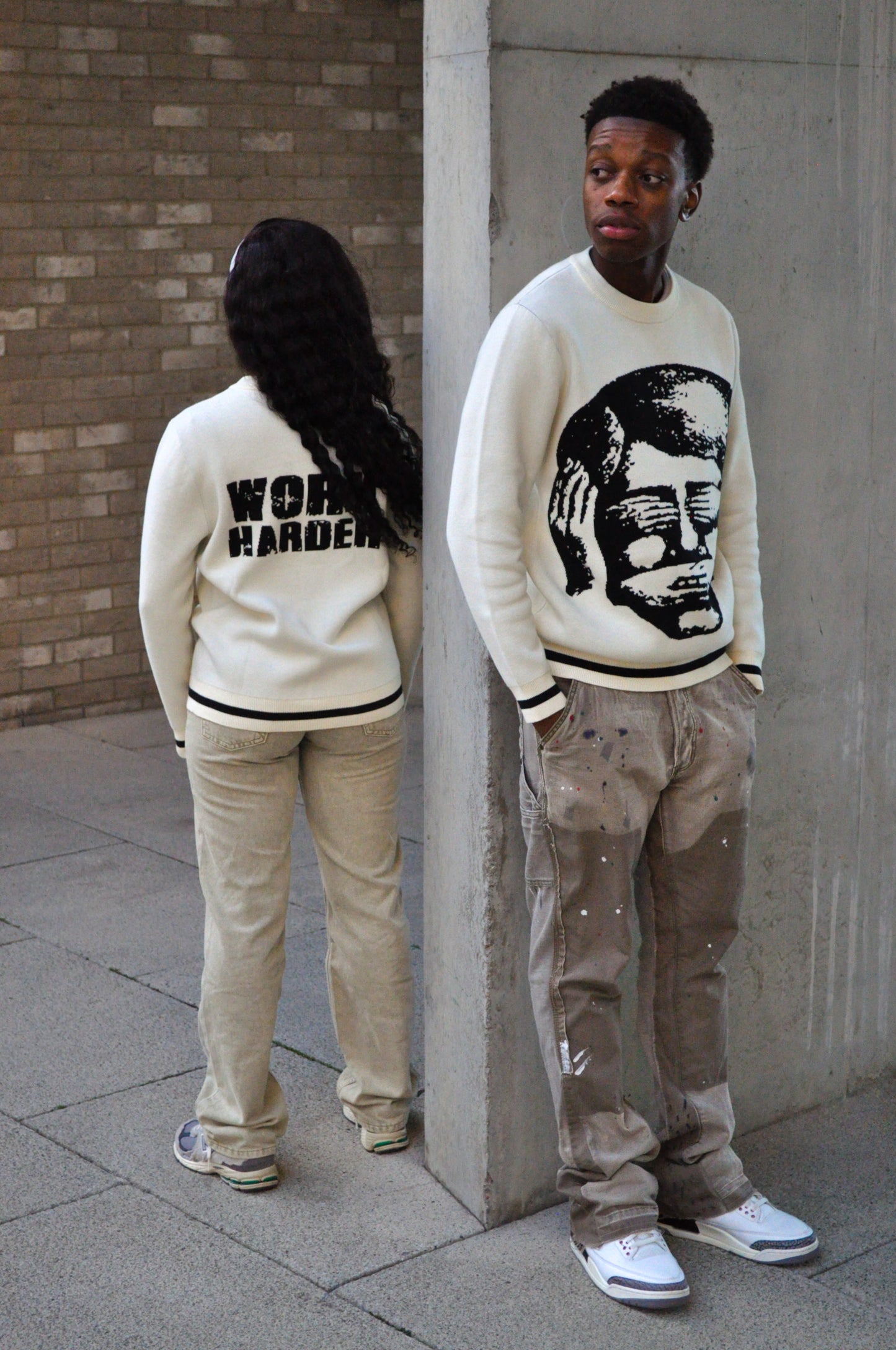 "Block out the noise" Cream Jumper