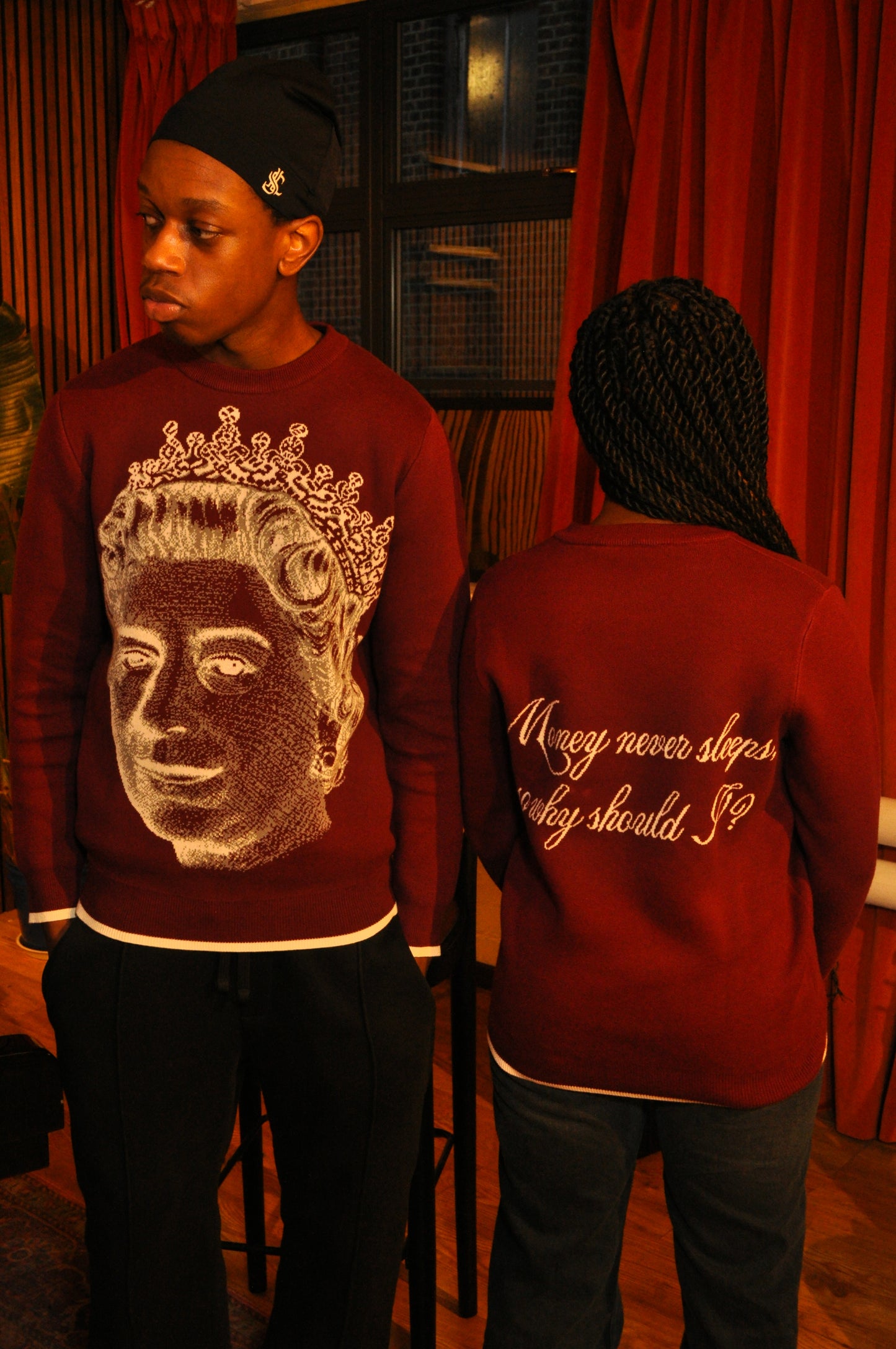 "Lizzy" Burgundy Jumper