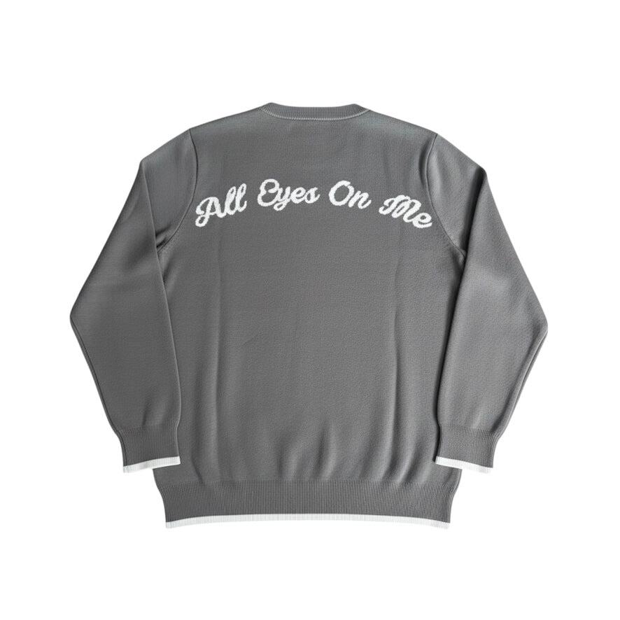 "All eyes on me" Grey Jumper