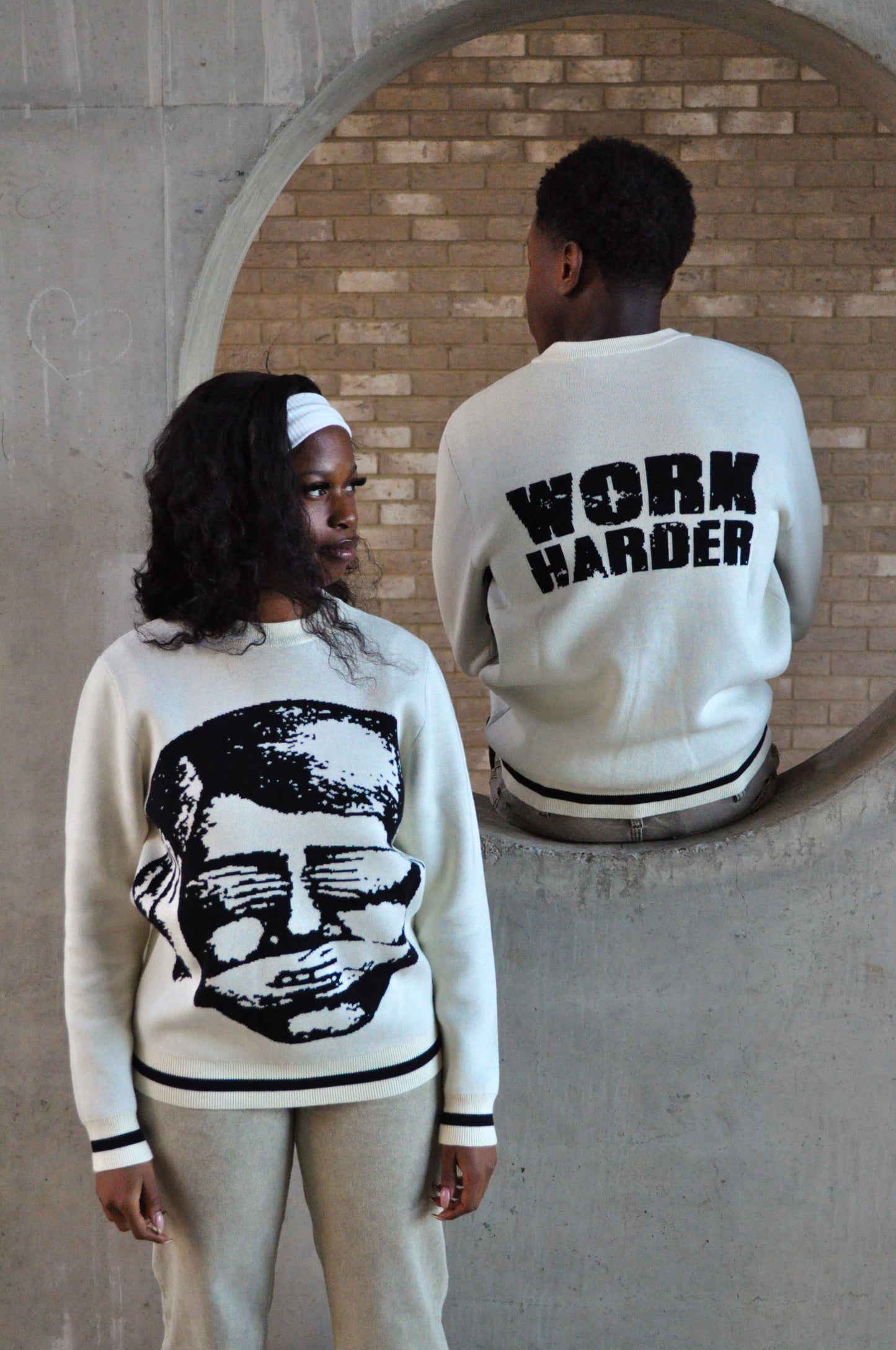 "Block out the noise" Cream Jumper