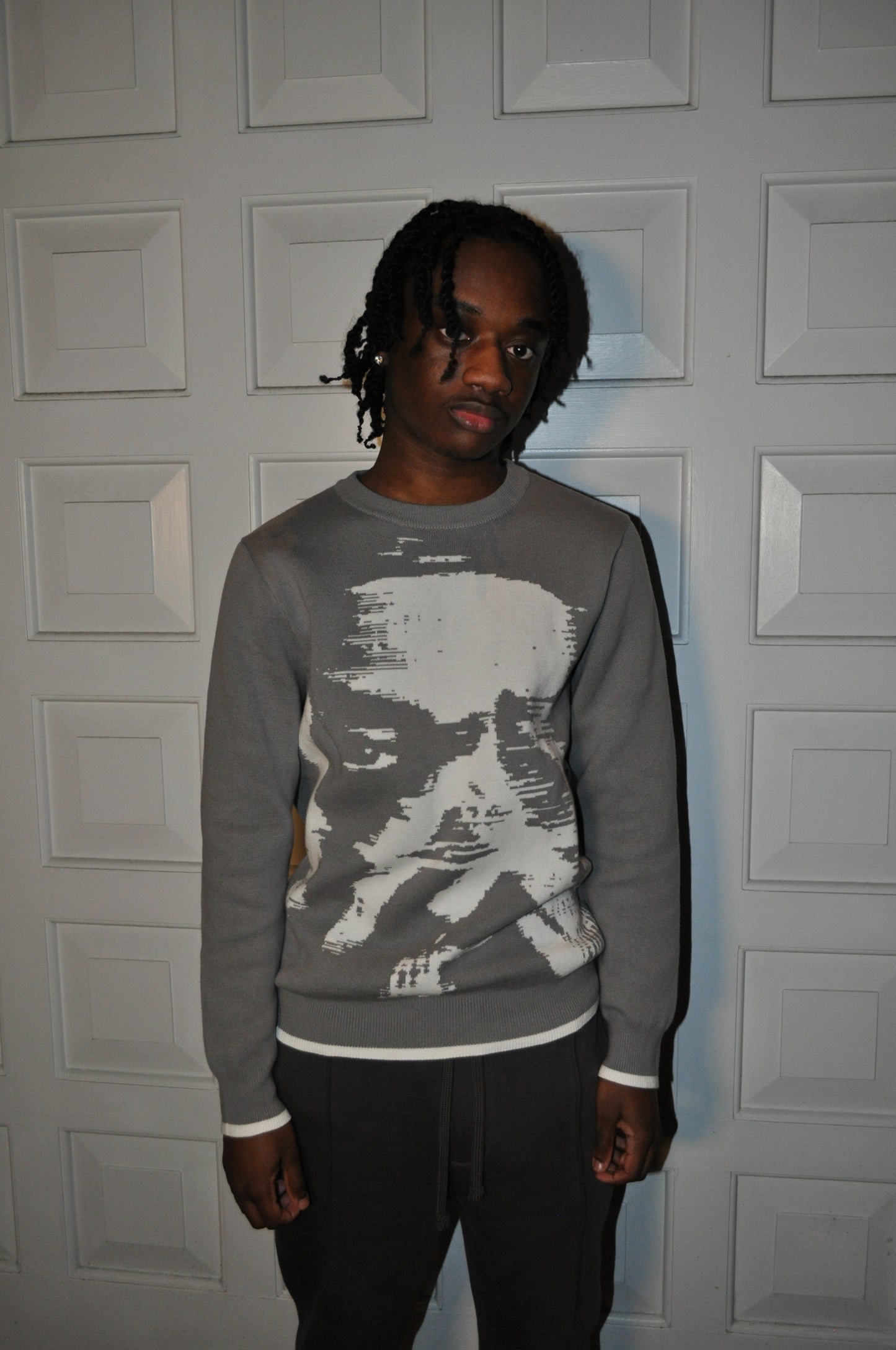 "All eyes on me" Grey Jumper