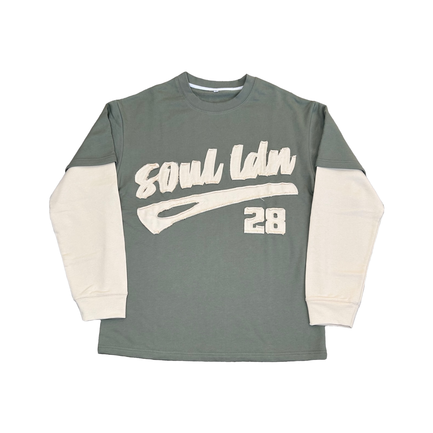 "SOUL LDN 28" Olive Green Double Layered T-shirt