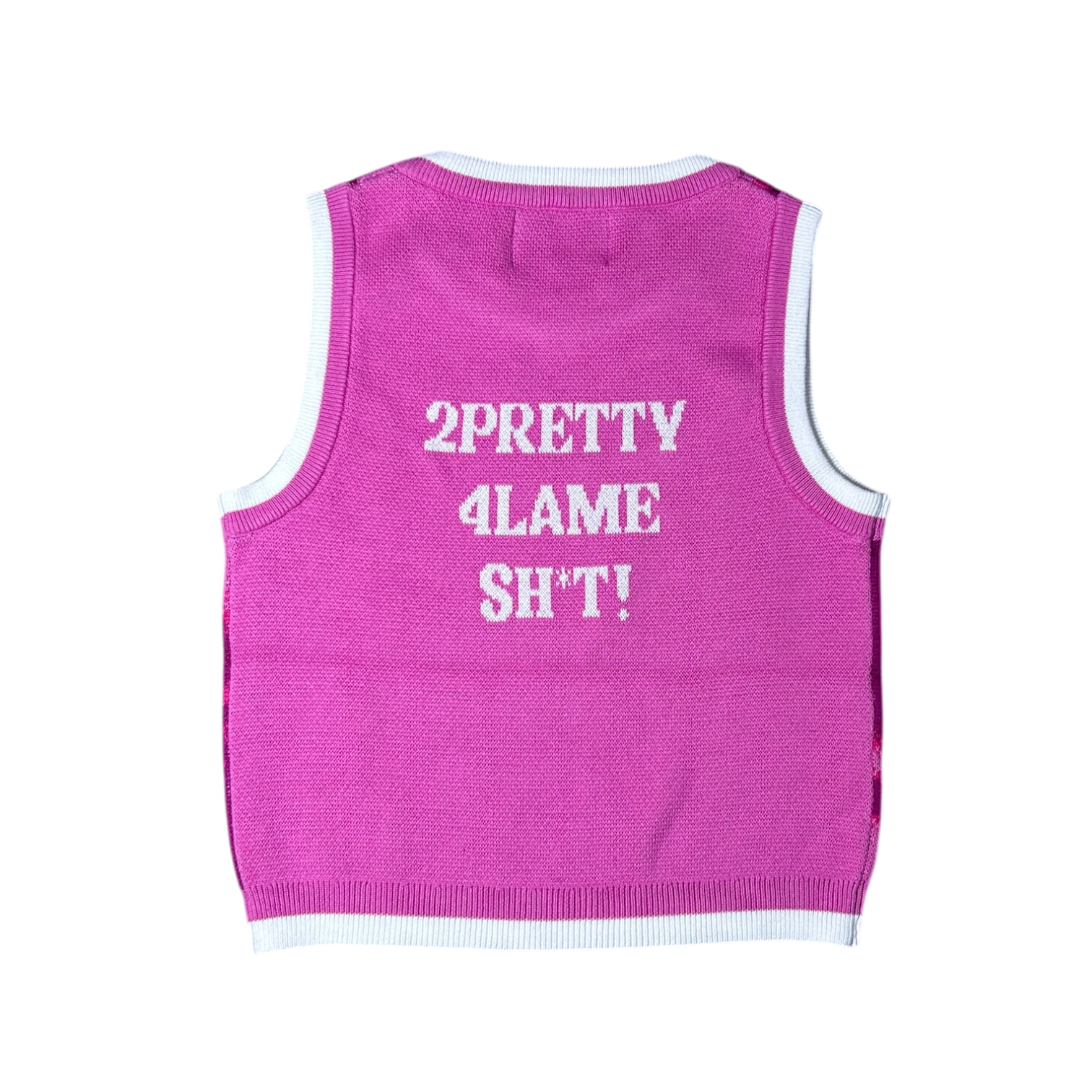 “2Pretty” Pink Knitted Vest