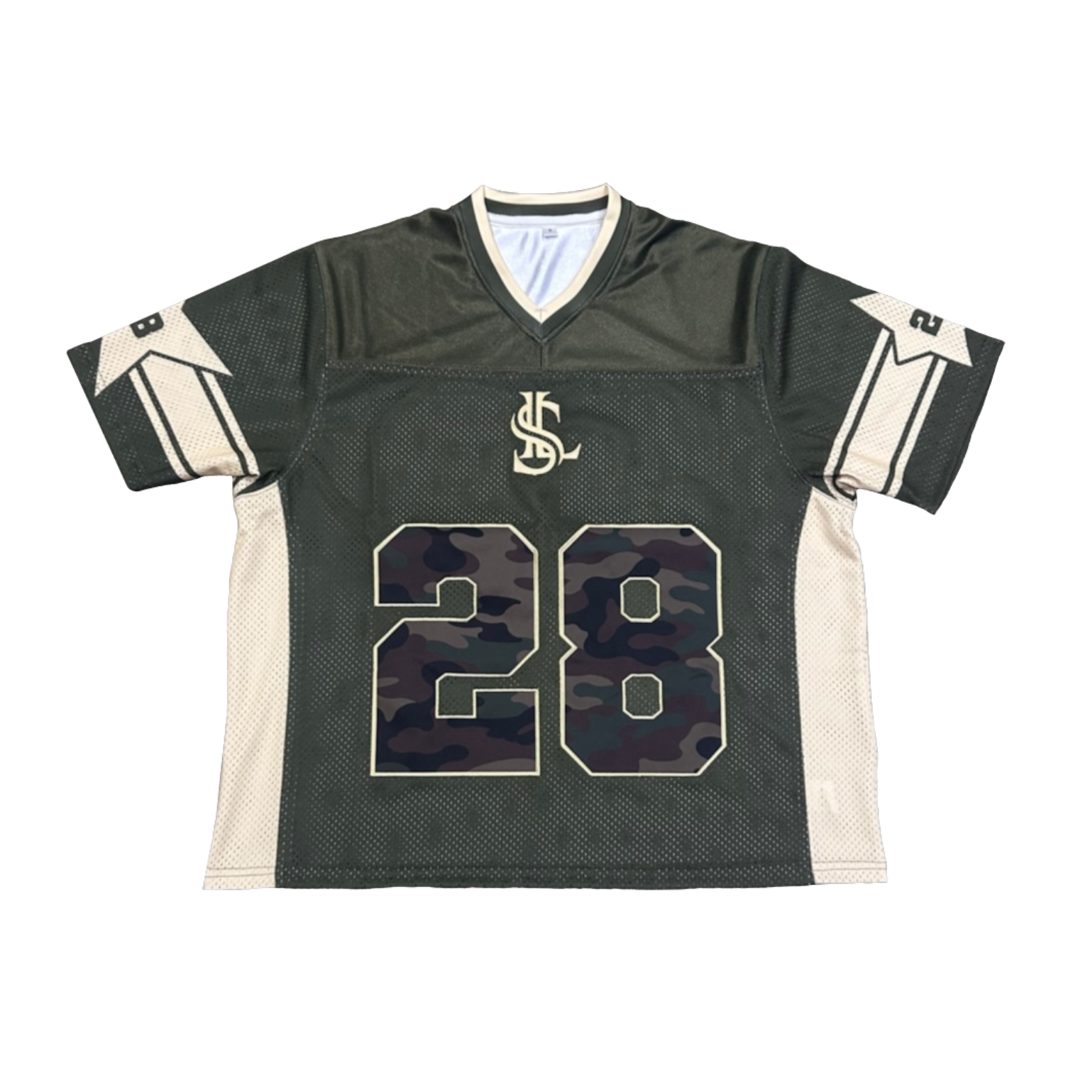 "Camo 28" Olive Green Jersey