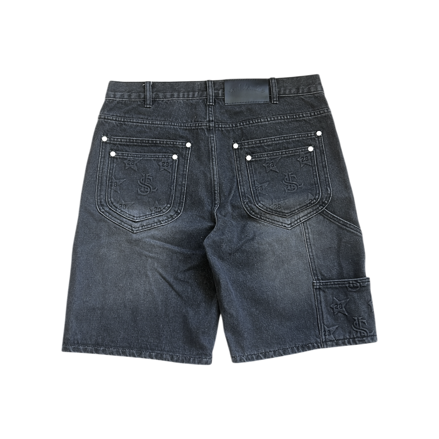 “Monogram” Black Denim Jorts