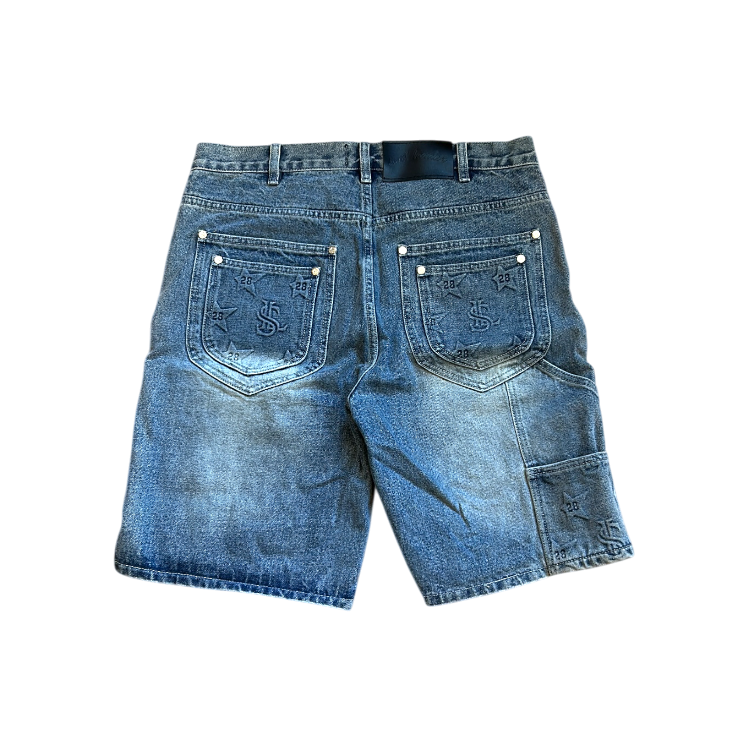 “Monogram” Blue Denim Jorts
